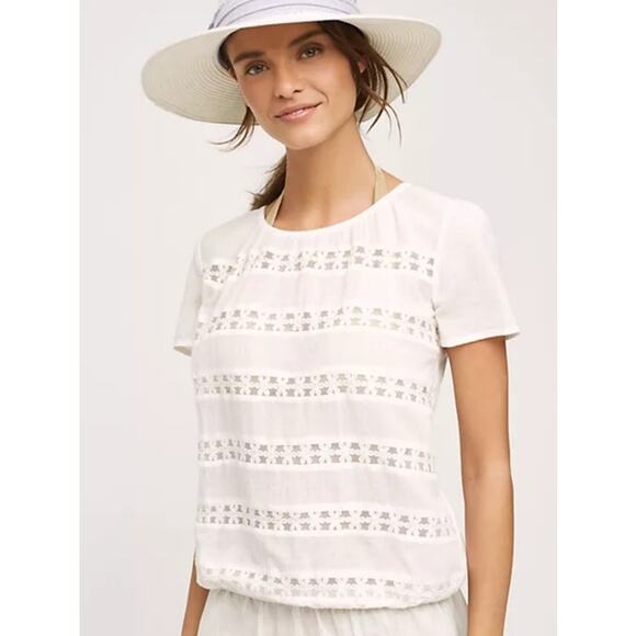 Anthropologie Whitesands Summer Blouse Top Size Xs - Picture 1 of 10
